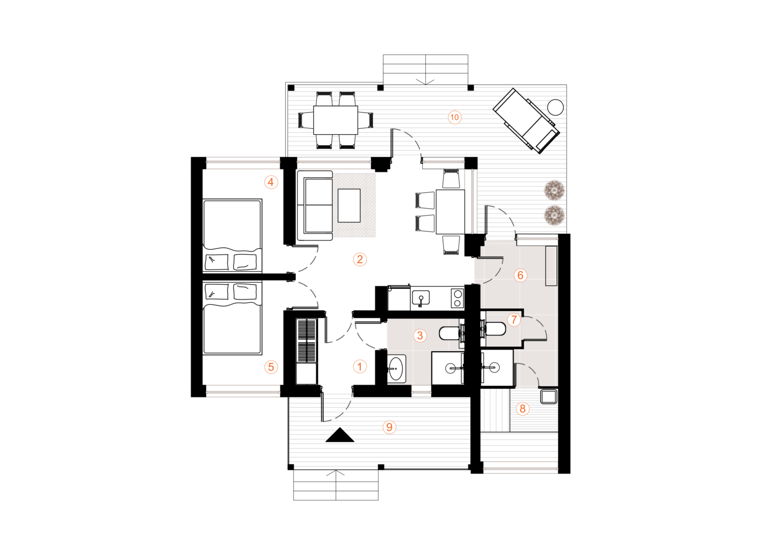 InHouse 4 modulinio namo planas