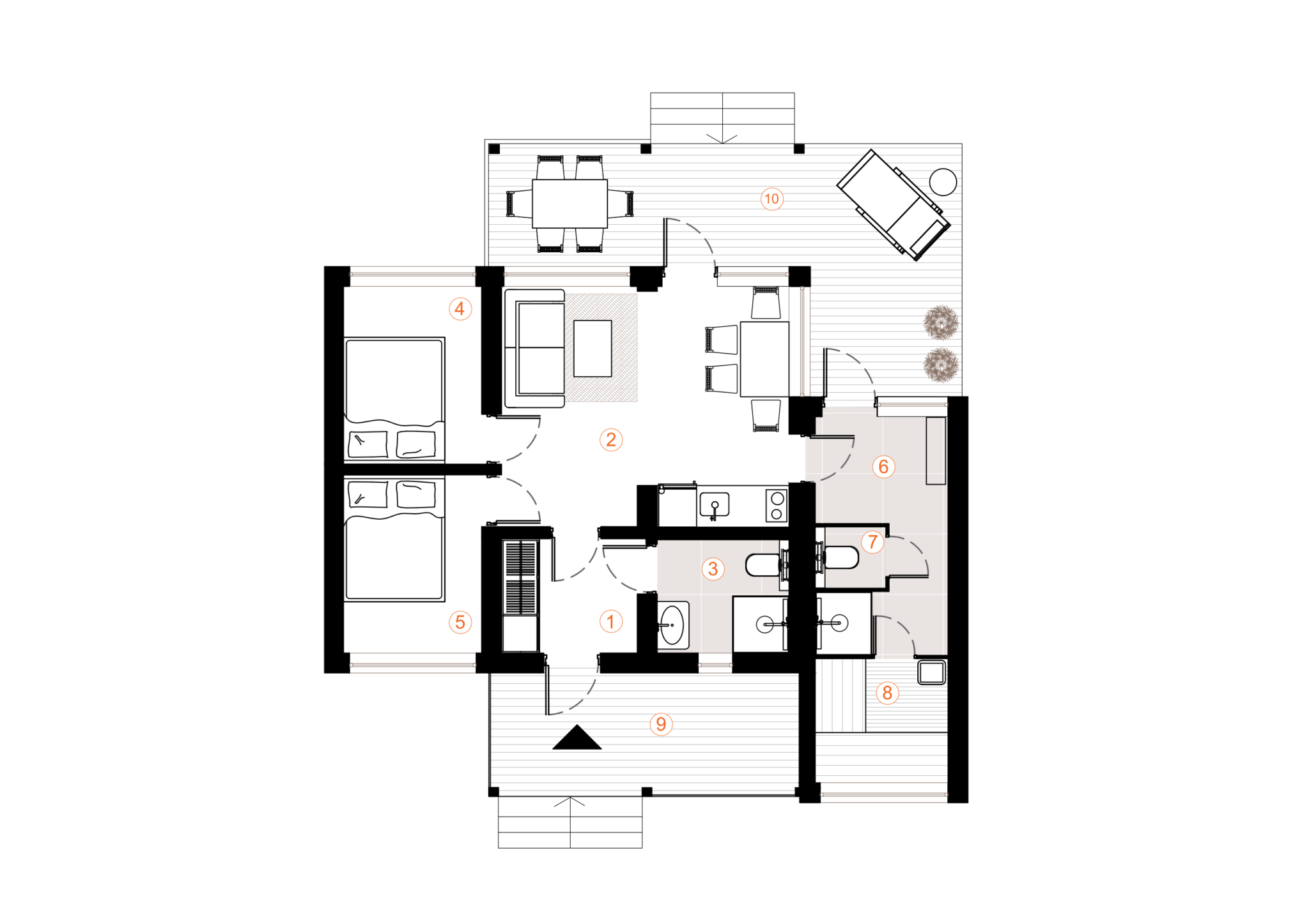InHouse 4 modulinio namo planas