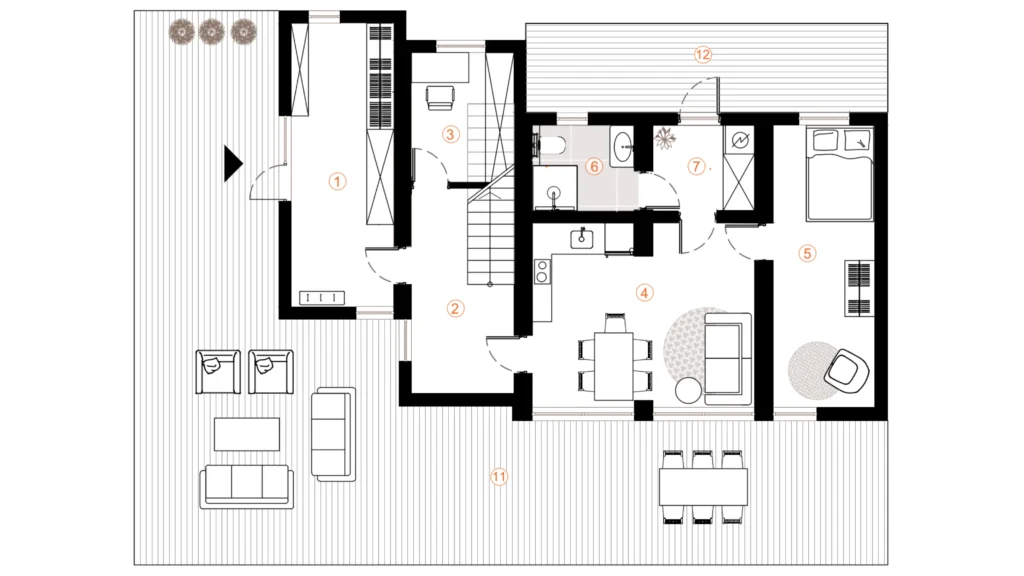 InoHouse 7 pirmo aukšto planas